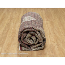 Load image into Gallery viewer, 8&#39;10&quot;x12&#39;4&quot; Wine Red, 250 Kpsi, Hand Knotted, Super Mahi With Large Medallion, Wool And Silk, Oriental Rug FWR545136