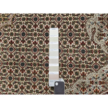 Load image into Gallery viewer, 8&#39;x10&#39; Photon White, Super Mahi with Large Medallion, Hand Knotted, Wool and Silk, 250 KPSI, Oriental Rug FWR545172
