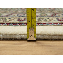 Load image into Gallery viewer, 8&#39;x10&#39; Photon White, Super Mahi With Large Medallion, Hand Knotted, Wool And Silk, 250 Kpsi, Oriental Rug FWR545172