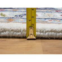 Load image into Gallery viewer, 8&#39;10&quot;x12&#39;2&quot; Isabelline White, Nain with Center Medallion Flower Design, 250 KPSI, Wool and Silk, Hand Knotted, Oriental Rug FWR545184