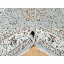 Load image into Gallery viewer, 9&#39;9&quot;x14&#39;3&quot; Beau Blue, Wool and Silk, Hand Knotted, Nain with Large Center Medallion, 250 KPSI, Oriental Rug FWR545232