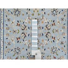 Load image into Gallery viewer, 2&#39;8&quot;x8&#39;3&quot; Beau Blue, 250 KPSI, Wool and Silk, Hand Knotted, Nain with Large Center Medallion, Runner, Oriental Rug FWR545274