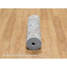 Load image into Gallery viewer, 2&#39;8&quot;x8&#39;3&quot; Beau Blue, 250 KPSI, Wool and Silk, Hand Knotted, Nain with Large Center Medallion, Runner, Oriental Rug FWR545274