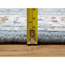 Load image into Gallery viewer, 2&#39;8&quot;x8&#39;4&quot; Beau Blue, Nain With Large Center Medallion, 250 Kpsi, Wool And Silk, Hand Knotted, Runner, Oriental Rug FWR545280