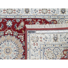 Load image into Gallery viewer, 3&#39;x5&#39;3&quot; Falu Red, Hand Knotted, Wool and Silk, Nain with Large Medallion, 250 KPSI, Oriental Rug FWR545364