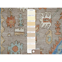 Load image into Gallery viewer, 9&#39;10&quot;x13&#39;8&quot; Dark Vanilla Brown, Peshawar Heriz With Antique Serapi Design, Vegetable Dyes, Hand Knotted, Shiny High Mountain Wool, Densely Woven, Soft Pile, Oriental Rug FWR5448
