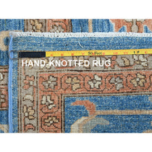 Load image into Gallery viewer, 9&#39;10&quot;x13&#39;8&quot; Dark Vanilla Brown, Peshawar Heriz With Antique Serapi Design, Vegetable Dyes, Hand Knotted, Shiny High Mountain Wool, Densely Woven, Soft Pile, Oriental Rug FWR5448