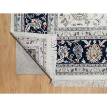 Load image into Gallery viewer, 8&#39;7&quot;x12&#39; Spring White, Wool and Silk, Nain All Over Flower Design, 250 KPSI, Hand Knotted, Oriental Rug FWR545400