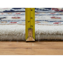 Load image into Gallery viewer, 8&#39;7&quot;x12&#39; Spring White, Wool and Silk, Nain All Over Flower Design, 250 KPSI, Hand Knotted, Oriental Rug FWR545400