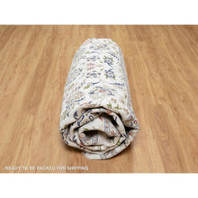 Load image into Gallery viewer, 10&#39;x10&#39; Isabelline White, Wool and Silk, Hand Knotted, 250 KPSI, Nain All Over Floral Design, Square, Oriental Rug FWR545436