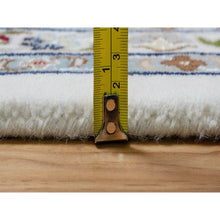 Load image into Gallery viewer, 10&#39;x10&#39; Isabelline White, Wool and Silk, Hand Knotted, 250 KPSI, Nain All Over Floral Design, Square, Oriental Rug FWR545436