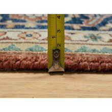 Load image into Gallery viewer, 8&#39;9&quot;x12&#39;1&quot; Ginger Red And Naval Blue, Antiqued Fine Heriz Re-creation Central Geometric Medallion, Denser Weave, Hand Knotted, Vegetable Dyes, Plush Pile, Natural Wool, Oriental Rug FWR545568