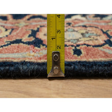 Load image into Gallery viewer, 2&#39;8&quot;x12&#39;1&quot; Caviar Blue, Natural Dyes All Wool, Antiqued Fine Heriz Re-Creation, Hand Knotted All Over Vines Design, Denser Weave, Runner Oriental Rug FWR545592