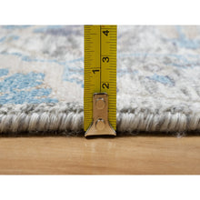 Load image into Gallery viewer, 2&#39;7&quot;x25&#39;9&quot; Pristine White, Hand Knotted, Borderless Sickle Leaf Design, Soft Pile Silk With Textured Wool, Xl Runner Oriental Rug FWR545664