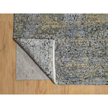 Load image into Gallery viewer, 10&#39;x14&#39; Ecru Brown, Broken And Erased Persian Goombad Design, Hand Knotted Wool And Silk Oxidized, Oriental Rug FWR545676