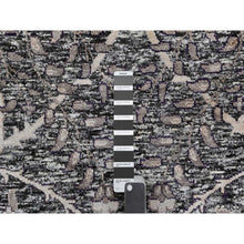 Load image into Gallery viewer, 10&#39;x13&#39;10&quot; Major Brown With Essence Of Black, Hand Knotted Sickle Leaf Design Soft Pile, Wool And Silk Oriental Rug FWR545688