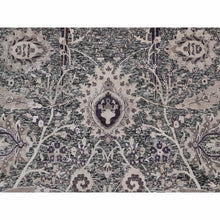 Load image into Gallery viewer, 10&#39;x13&#39;10&quot; Major Brown With Essence Of Black, Hand Knotted Sickle Leaf Design Soft Pile, Wool And Silk Oriental Rug FWR545688