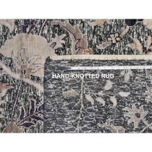Load image into Gallery viewer, 10&#39;x13&#39;10&quot; Major Brown With Essence Of Black, Hand Knotted Sickle Leaf Design Soft Pile, Wool And Silk Oriental Rug FWR545688