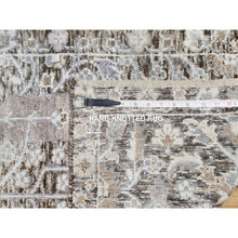 Load image into Gallery viewer, 2&#39;1&quot;x3&#39; Fossil Gray, Hand Knotted With Willow And Cypress Tree Design, Silk With Textured Wool, Mat Oriental Rug FWR545700