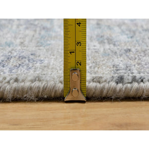 2'7"x27'7" Solstice White, Hand Knotted, Tabriz Vase With Pomegranate Design, Silk With Textured Wool, Soft And Vibrant Pile, Xl Runner Oriental Rug FWR545808