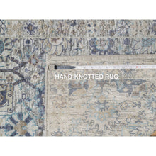Load image into Gallery viewer, 2&#39;7&quot;x27&#39;7&quot; Solstice White, Hand Knotted, Tabriz Vase With Pomegranate Design, Silk With Textured Wool, Soft And Vibrant Pile, Xl Runner Oriental Rug FWR545808