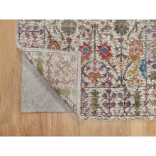 Load image into Gallery viewer, 3&#39;x5&#39; Ballet White, Directional Vase All Over Design, Silk with Textured Wool, Hand Knotted, Oriental Rug FWR545832