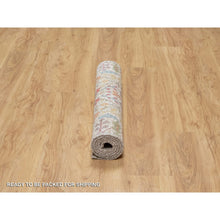 Load image into Gallery viewer, 3&#39;x5&#39; Ballet White, Directional Vase All Over Design, Silk with Textured Wool, Hand Knotted, Oriental Rug FWR545832