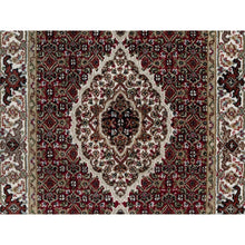 Load image into Gallery viewer, 2&#39;7&quot;x20&#39;4&quot; Scarlet Red, Tabriz Mahi With Fish Medallion Design, Pure Wool, Hand Knotted, Densely Woven, Xl Runner, Oriental Rug FWR545880