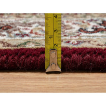 Load image into Gallery viewer, 2&#39;7&quot;x20&#39;4&quot; Scarlet Red, Tabriz Mahi With Fish Medallion Design, Pure Wool, Hand Knotted, Densely Woven, Xl Runner, Oriental Rug FWR545880