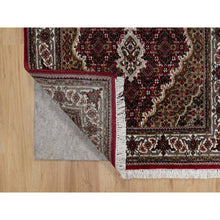Load image into Gallery viewer, 2&#39;10&quot;x5&#39;1&quot; Mahogany Red, Natural Wool, Tabriz Mahi With Fish Medallion Design, Hand Knotted, Densely Woven, Oriental Rug FWR545904