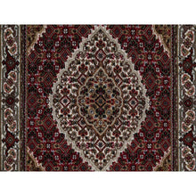 Load image into Gallery viewer, 2&#39;10&quot;x5&#39;1&quot; Mahogany Red, Natural Wool, Tabriz Mahi With Fish Medallion Design, Hand Knotted, Densely Woven, Oriental Rug FWR545904