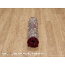 Load image into Gallery viewer, 2&#39;10&quot;x5&#39;1&quot; Mahogany Red, Natural Wool, Tabriz Mahi With Fish Medallion Design, Hand Knotted, Densely Woven, Oriental Rug FWR545904