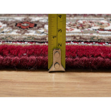 Load image into Gallery viewer, 2&#39;10&quot;x5&#39;1&quot; Mahogany Red, Natural Wool, Tabriz Mahi With Fish Medallion Design, Hand Knotted, Densely Woven, Oriental Rug FWR545904