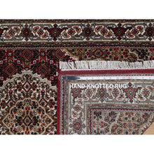 Load image into Gallery viewer, 2&#39;10&quot;x5&#39;1&quot; Mahogany Red, Natural Wool, Tabriz Mahi With Fish Medallion Design, Hand Knotted, Densely Woven, Oriental Rug FWR545904