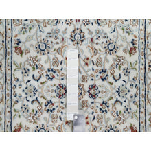 Load image into Gallery viewer, 2&#39;8&quot;x12&#39;2&quot; Pearl White, Nain With All Over Floral Design, Wool And Silk, Hand Knotted, 250 Kpsi, Runner, Oriental Rug FWR545946