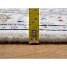 Load image into Gallery viewer, 2&#39;8&quot;x12&#39;2&quot; Pearl White, Nain With All Over Floral Design, Wool And Silk, Hand Knotted, 250 Kpsi, Runner, Oriental Rug FWR545946