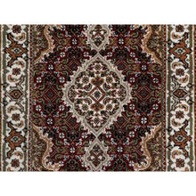 Load image into Gallery viewer, 2&#39;x3&#39; Vermilion Red, Tabriz Mahi With Fish Medallion Design, Soft Wool, Hand Knotted, Densely Woven, Mat, Oriental Rug FWR545958