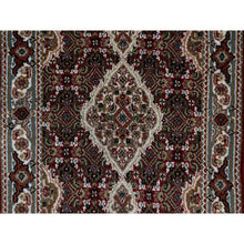 Load image into Gallery viewer, 2&#39;x3&#39; Carmine Red, Tabriz Mahi With Fish Medallion Design, Soft Wool, Hand Knotted, Densely Woven, Mat, Oriental Rug FWR545964