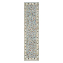 Load image into Gallery viewer, 2&#39;8&quot;x10&#39;3&quot; Light Blue, 250 KPSI, Nain with All Over Flower Design, Wool and Silk, Hand Knotted, Runner, Oriental Rug FWR546060