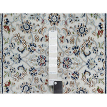 Load image into Gallery viewer, 2&#39;9&quot;x14&#39;1&quot; Daisy White, Nain with All Over Flower Design, Wool and Silk, Hand Knotted, 250 KPSI, XL Runner, Oriental Rug FWR546072