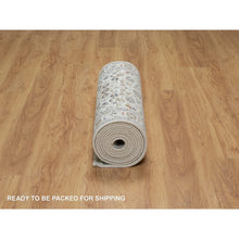Load image into Gallery viewer, 2&#39;9&quot;x14&#39;1&quot; Daisy White, Nain with All Over Flower Design, Wool and Silk, Hand Knotted, 250 KPSI, XL Runner, Oriental Rug FWR546072