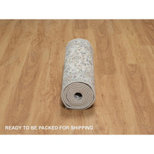 Load image into Gallery viewer, 2&#39;5&quot;x10&#39; Spring White, Nain with Center Medallion, Hand Knotted, 250 KPSI, Wool and Silk, Runner, Oriental Rug FWR546078