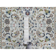 Load image into Gallery viewer, 2&#39;8&quot;x14&#39; Spring White, Nain with All Over Flower Design, 250 KPSI, Soft Pile, Wool and Silk, Hand Knotted, Runner, Oriental Rug FWR546090