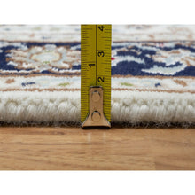 Load image into Gallery viewer, 2&#39;8&quot;x14&#39; Spring White, Nain with All Over Flower Design, 250 KPSI, Soft Pile, Wool and Silk, Hand Knotted, Runner, Oriental Rug FWR546090