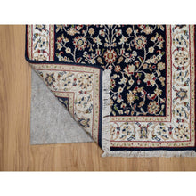 Load image into Gallery viewer, 2&#39;7&quot;x16&#39; Polo Blue, Nain With All Over Floral Design, Wool And Silk, Soft Pile, 250 Kpsi, Hand Knotted, Xl Runner, Oriental Rug FWR546096