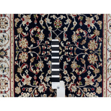 Load image into Gallery viewer, 2&#39;7&quot;x16&#39; Polo Blue, Nain With All Over Floral Design, Wool And Silk, Soft Pile, 250 Kpsi, Hand Knotted, Xl Runner, Oriental Rug FWR546096