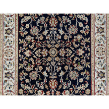 Load image into Gallery viewer, 2&#39;7&quot;x16&#39; Polo Blue, Nain With All Over Floral Design, Wool And Silk, Soft Pile, 250 Kpsi, Hand Knotted, Xl Runner, Oriental Rug FWR546096