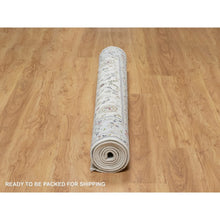 Load image into Gallery viewer, 5&#39;7&quot;x9&#39; Daisy White, Nain With All Over Flower Design, 250 Kpsi, Wool And Silk, Hand Knotted, Oriental Rug FWR546102