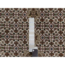 Load image into Gallery viewer, 2&#39;10&quot;x8&#39; Daisy White, Tabriz Mahi With Fish Medallion Design, Hand Knotted, Pure Wool, Denser Weave, Runner, Oriental Rug FWR546150
