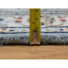 Load image into Gallery viewer, 2&#39;8&quot;x10&#39;1&quot; Celeste Blue, 250 KPSI, Wool and Silk, Hand Knotted, Nain with Flower Medallion Design, Runner, Oriental Rug FWR546174